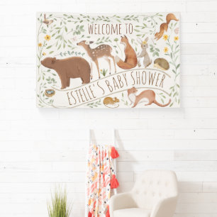 Bosbouwvriendelijke Baby shower Spandoek