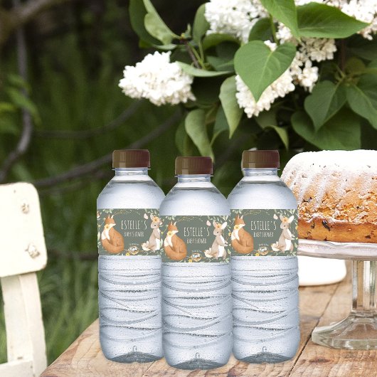 Bosbouwvriendelijke Baby shower Waterfles Etiket