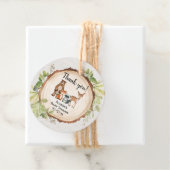 Bosbouwvrienden van het bijtende baby shower bedankjes labels (In situ)