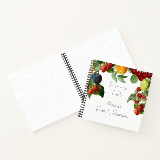 Bosbouwvruchten en bessen — Recipende organisator Notitieboek (Binnen)