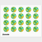 Bosbouwwerk Ronde Sticker (Vel)