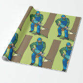 Bosbouwwerkers Cadeaupapier (Uitgerold)