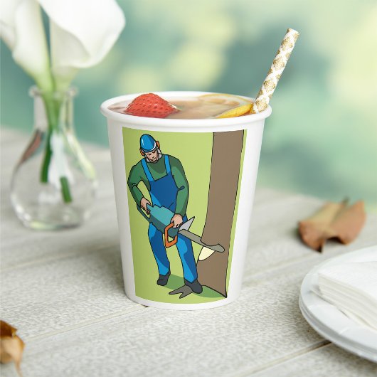 Bosbouwwerkers Papieren Bekers