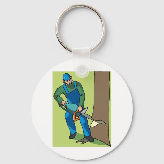 Bosbouwwerkers Sleutelhanger (Voorkant)