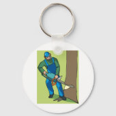 Bosbouwwerkers Sleutelhanger (Achterkant)