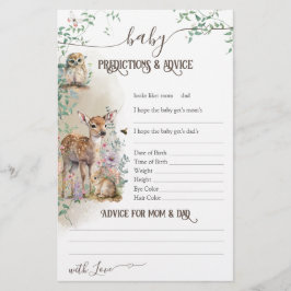 Bosbouwwild van Baby shower van groenbossen