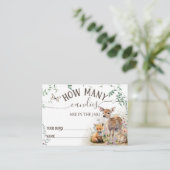 Bosbouwwild van Baby shower van groenbossen Informatiekaartje (Staand voorkant)