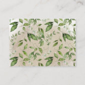 Bosbouwwild van Baby shower van groenbossen Informatiekaartje (Achterkant)