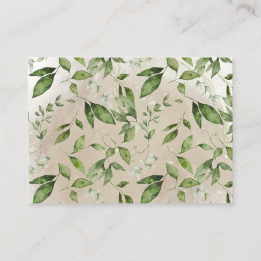 Bosbouwwild van Baby shower van groenbossen Informatiekaartje (Achterkant)