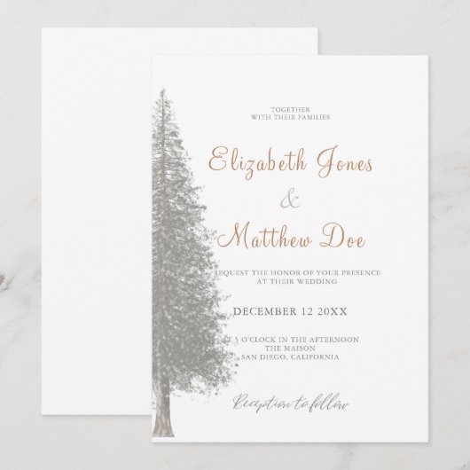 Bosbouwwinterpijn Kaart (Voorkant / Achterkant)