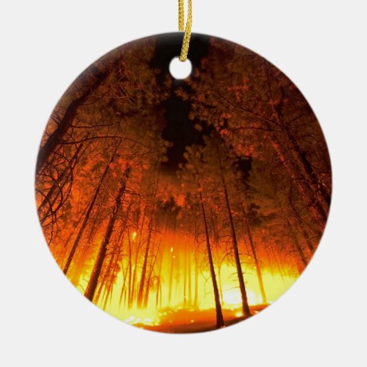 Bosbrand Keramisch Ornament (Voorkant)