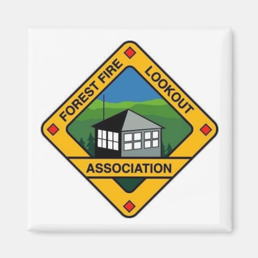 Bosbrand uitkijkijskastmagneet magneet (Voorkant)