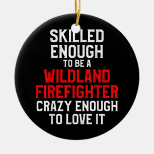 Bosbrandbestrijder Brandbestrijding Brandweerman Keramisch Ornament