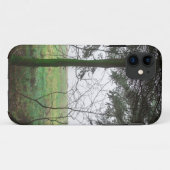 Bosbranden die het ontginnen in de mist overzien Case-Mate iPhone case (Achterkant (horizontaal))