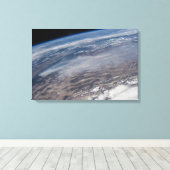 Bosbranden rondom Yosemite National Park. Canvas Afdruk (Insitu (Houten vloer))