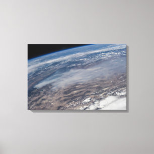 Bosbranden rondom Yosemite National Park. Canvas Afdruk