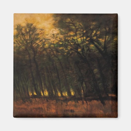 Bosbranden (van Laszlo Mednyanszky) Magneet (Voorkant)