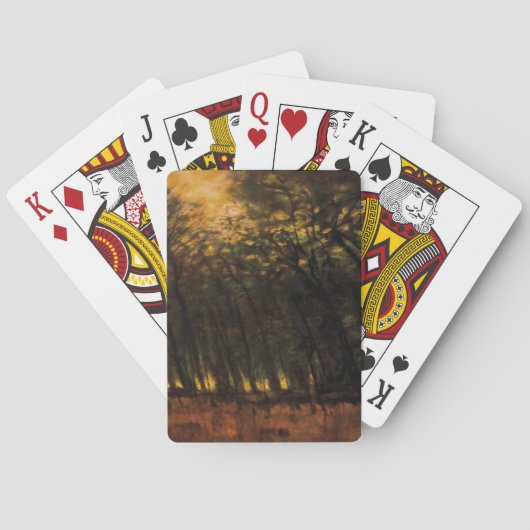 Bosbranden (van Laszlo Mednyanszky) Pokerkaarten (Achterkant)