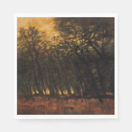 Bosbranden (van Laszlo Mednyanszky) Servet (Voorkant)