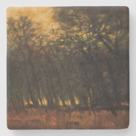 Bosbranden (van Laszlo Mednyanszky) Stenen Onderzetter