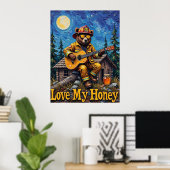 Bosbrandweerman's Volle Maan Gig Poster (Thuiskantoor)