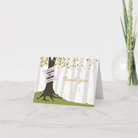 Bosbruiloft Bedankt - Vroeg Najaar (Voorkant)