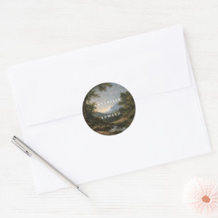 Bosbruiloft Elegant Romantisch Vintage Ronde Sticker