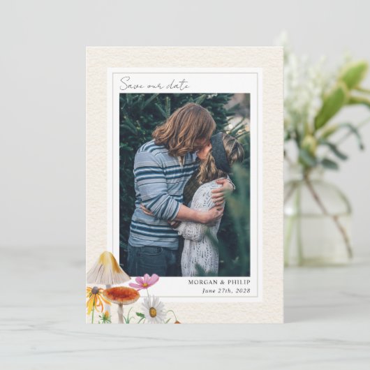 Bosbruiloft Foto Opslaan De Datum Save The Date (Staand voorkant)