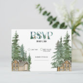 Bosbruiloft  RSVP kaartje (Staand voorkant)