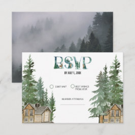 Bosbruiloft  RSVP kaartje