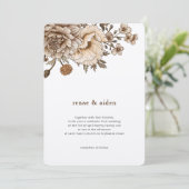 Bosbruiloft uitnodiging, Boho uitnodiging, Landeli Kaart (Staand voorkant)