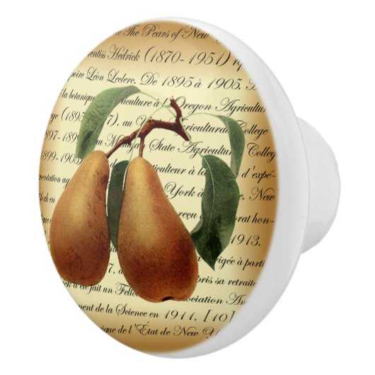 Bosc Pears~Léon Leclerc~Ulysses Prentiss Hedrick~ Keramische Knop (Rechts)