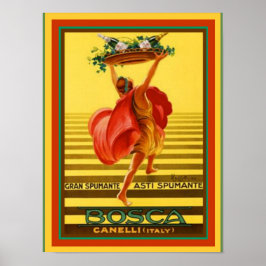 Bosca Asti Spumante Vintage Ad Poster 12 x 16