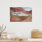 Boscastle Cornwall Aquarel Schilderij – Engeland Poster (Keuken)
