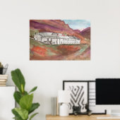 Boscastle Cornwall Aquarel Schilderij – Engeland Poster (Thuiskantoor)