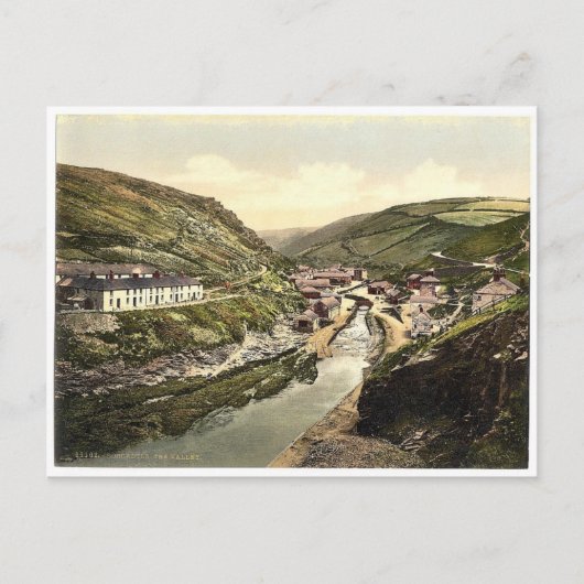 Boscastle, de vallei, Cornwall, England P Briefkaart (Voorkant)