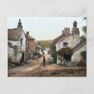 Boscastle Village Street, Cornwall c.1895 Briefkaart
