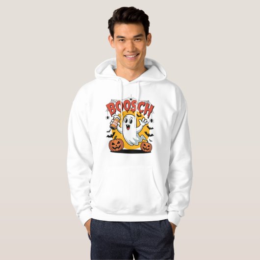 Bosch Ghost Halloween Beer Design Hoodie (Voorkant volledig)