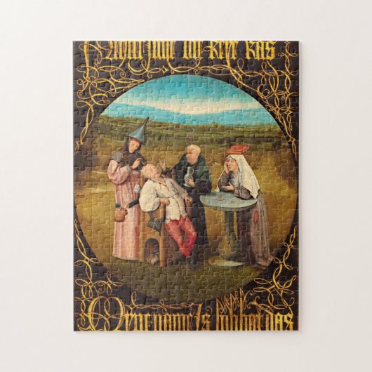 Bosch, Hieronymus - de steen van Madnes uitgraven Legpuzzel (Verticaal)