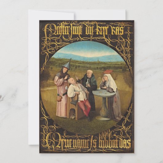 Bosch Hieronymus - de steenworp van Madnes uitgrav Bedankkaart (Voorkant)