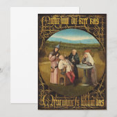 Bosch Hieronymus - de steenworp van Madnes uitgrav Bedankkaart (Voorkant / Achterkant)