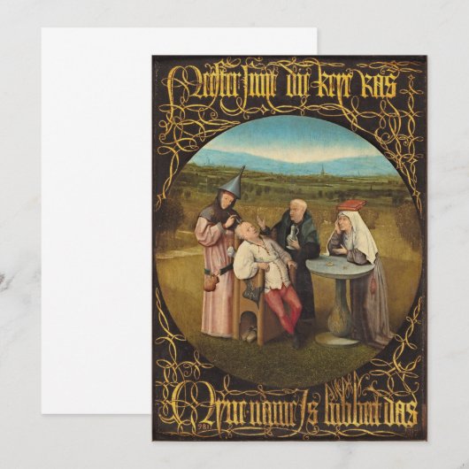 Bosch Hieronymus - de steenworp van Madnes uitgrav Bedankkaart (Voorkant / Achterkant)