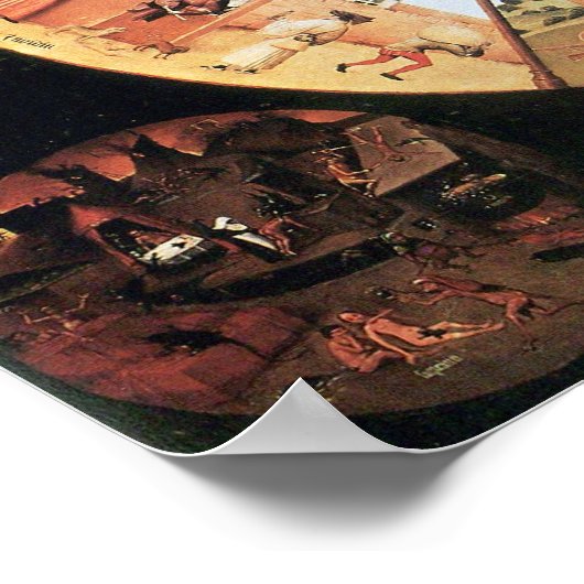Bosch-Table met scènes van de zeven dodelijke zond Poster (Hoek)