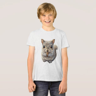 Boscharme Eekhoorn Notenverzamelaar Tri-Blend Shirt