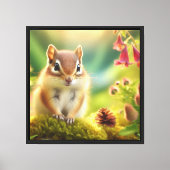 Boschipmunk Canvas Afdruk (Voorkant)