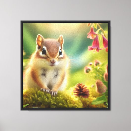 Boschipmunk Canvas Afdruk (Voorkant)