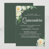 Boschtgroen Jager Groene Quinceañera Kaart (Voorkant / Achterkant)