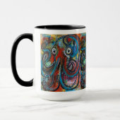 "Bosco, een Basquiatopus" 11 oz drinkbeker Mok (Links)