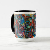 "Bosco, een Basquiatopus" 11 oz drinkbeker Mok (Voorkant links)