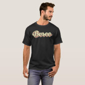 Bosco Retro Art Baseball Font T-shirt (Voorkant volledig)